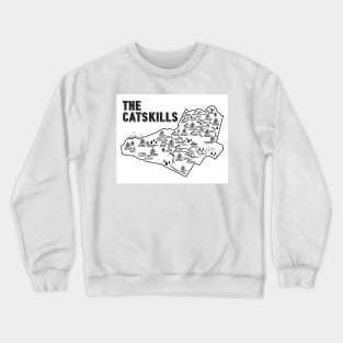 The Catskills Map Art Crewneck Sweatshirt